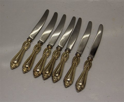 Unknown Swedish? Silver plate and steel knife 7 pc in stock