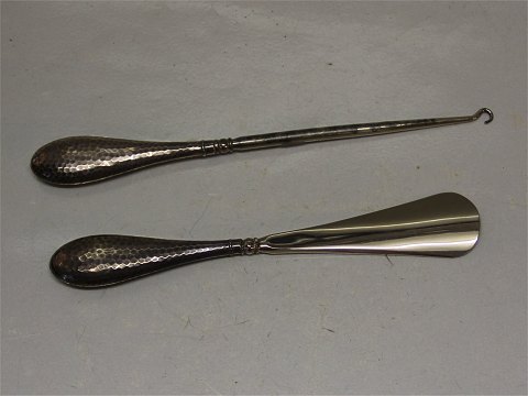 Engelsk sølv Skosæt med krog 15 cm og skohorn 12 cm