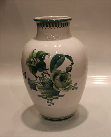 Aluminia Faience Tranquebar 2044-1202 Green Vase
