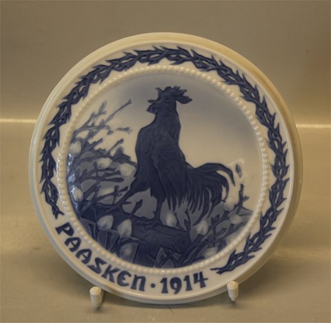 B&G Porcelain Easter plate 18.5 cm 1914 Easter morning -the cry of a cock
