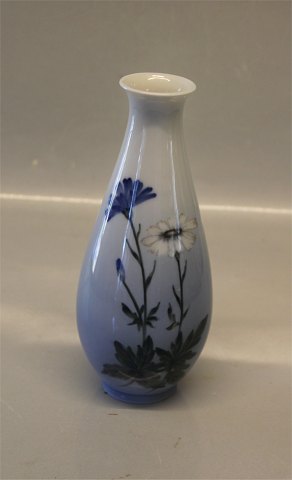 Kongelig Dansk 2917-4055 Kgl. Vase med kornblomster - blå og hvide 18 cm