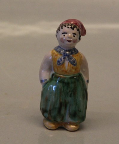 L. Hjorth miniature Man with red hat 7.7 cm