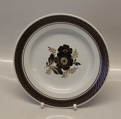 Brown Aluminia Faience Tranquebar 1842-45 Side dish 17 cm