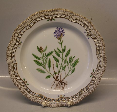 Flora Danica Danish Porcelain 20-3527 "Brunella grandiflora Jacq." Serving 
Platter 29 cm (1966) Chop Platter