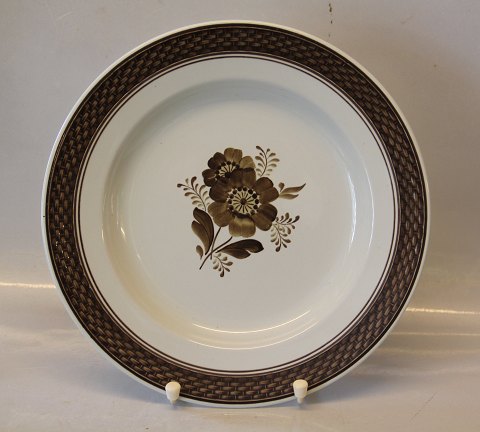 Aluminia Faience Brown Tranquebar 0948-45 Dinner plates 24.4 cm 
