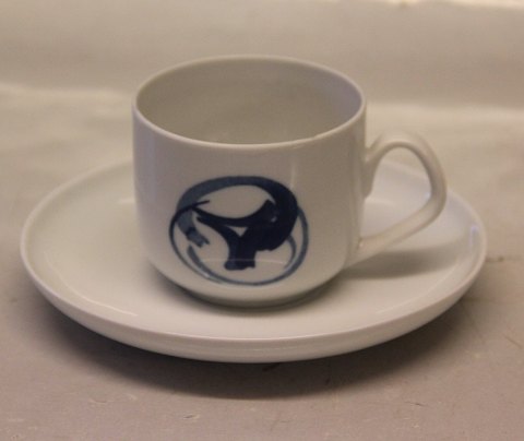 B&G porcelain  Blue Koppel 	305 Coffee cup and saucer, large 12.5 cl / 4.5 oz 
(102)