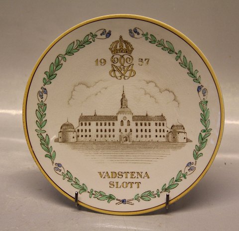 Vadstena Slott Sverige 1957 Platte 20 cm Castle in Sweden from the town where 
the Holy Order of the Birgitines has its beginning