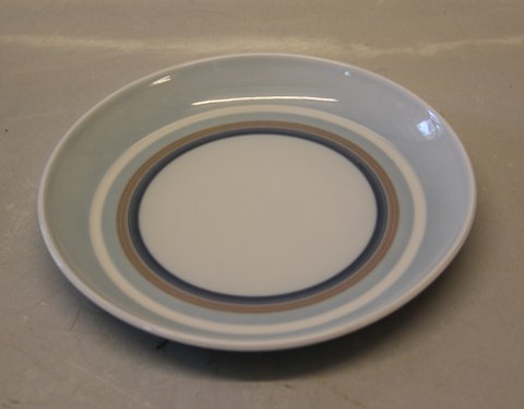 Sahara 306 Cake plate 16 cm (28 a) B&G White base, brown and blue lines