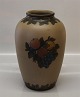 Bornholm, Hjort Keramik Stor Brun Vase 28 cm frugt dekoration L. Hjort Bornholm, 
# 51