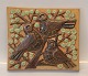Michael Andersen & Søn Bornholm Keramisk relief med fugle 21.5 x 19 cm Mariane 
Starck Signeret MS 6465