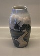 B&G Porcelain B&G 8793-243 Vase with old mill in farm scene 24.5 cm
