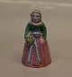 L. Hjorth miniature Old Woman with flowers 7.7 cm
