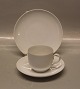 Form 643 white smooth B&G Porcelain Cup & saucer 102 and sideplate 028 a
