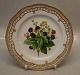 429-3554 Fruitplates Blackberries Stand for Small Round Fruit Basket/Pierced 
Lunch Plate New # 635. 23 cm / 9" Flora Danica Danish Porcelain
