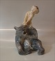 Royal Copenhagen figurine 1804 RC Faun pulling bear