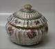 Dahl Jensen  Craquelur 241-704 DJ Lidded jar cracle  15 x 18 cm Red version