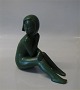 Ceramic Figurine 00935 Ipsen Susanne (sitting girl) 16 cm green jade glaze