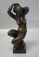 Bronze Kai Nielsen Nude Girl on plinth 29 cm