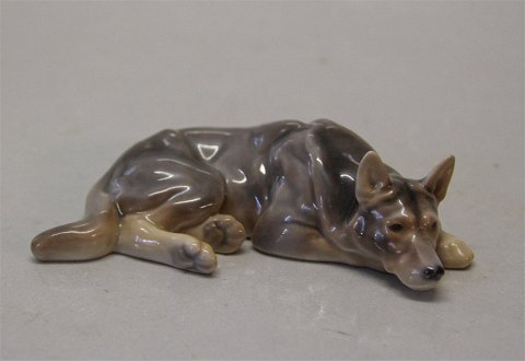 B&G Dog Figurine B&G 2198 German Shepherd lying 9 cm Sv. Jespersen
