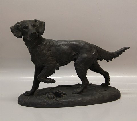 Ipsen Danish Art Pottery 1843-1955 786 Gordon Setter Black Glazed Lauritz Jensen 
24 x 33 cm August 1904