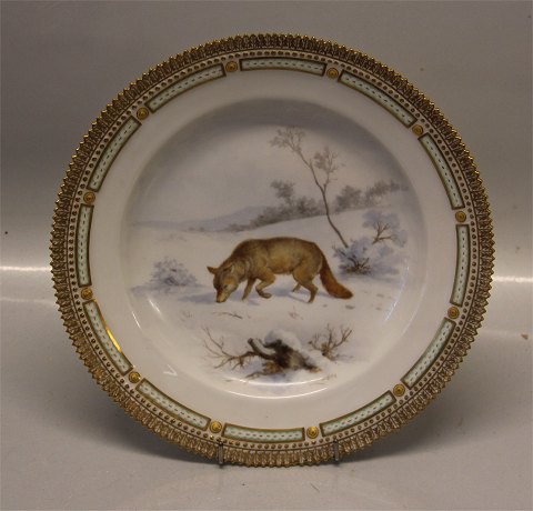 Flora Danica Danish Porcelain Fauna Danica
239-3549 Canis Lupus -   Fox" Game Plates