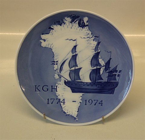 Royal Copenhagen plate 1774-1974 RC KGH The Royal Greenland Trade Department 
20,5 cm