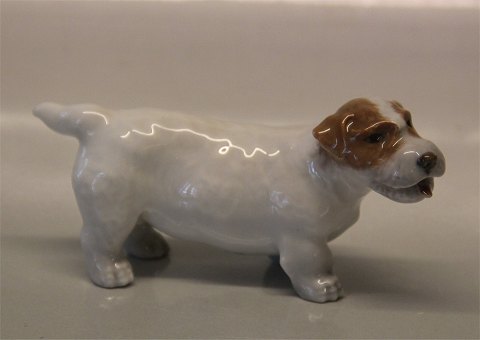 Royal Copenhagen dog figurine 3085- 1453 RC Sealyham standing 6.5 x 13 cm Th. 
Madsen Brown version
