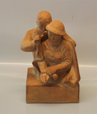 Royal Copenhagen Art Pottery 20433 RC Figurine group Chamotte 29 x 20 cm; 50 pcs 
Henning Seidelin Janurary 1940