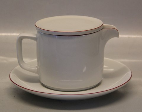 Rødtop 6265 Sauceskål 3 dl. med låg 6318 og løst fad 6238 (563)
  Kongelig Dansk porcelæn  Design Grethe Meyer