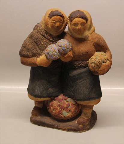 Bing & Groendahl B&G 1980 Unique Scuplture Two Woman with flowers ca 26 x 31 cm 
Signe K. Otto
