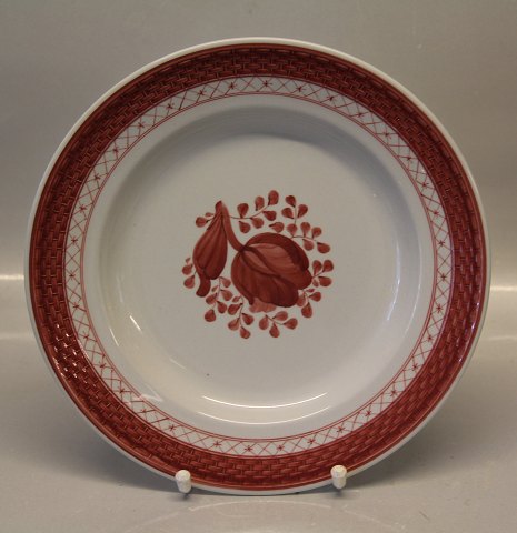 Tranquebar, red 0946-13 Lunch plates  23 cm Aluminia Faience