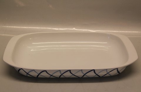 Large dish 24 x 37 cm Dan-Ild 40 Blue Flame Harlequin