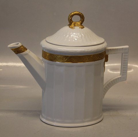 Royal Copenhagen Gold Fan Dinnerware 414-11553 Coffee pot  22 cm (1114126) 90 cl