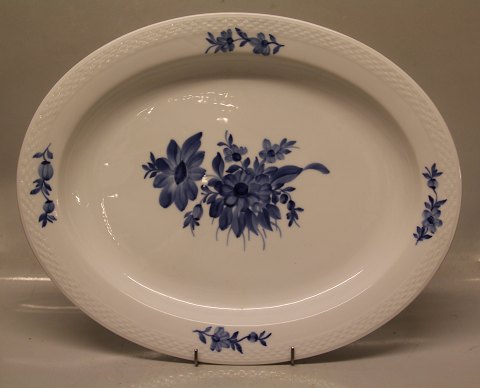 8018-10 Large oval plater  41 cm Danish Porcelain Blue Flower braided Tableware