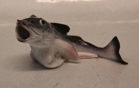 0286 RC Catfish open mouth Chr. T 1901 16 cm (Siluriformes) Royal Copenhagen 

