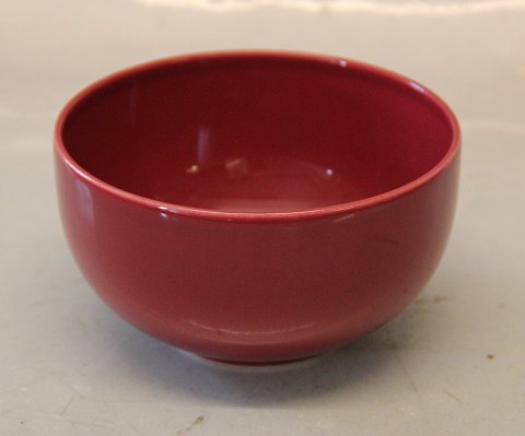 3081-4 Bowl  6.5 x 11,5 cm (571) all red Royal Copenhagen faience Red top or Red 
line -4 ALL Seasons
