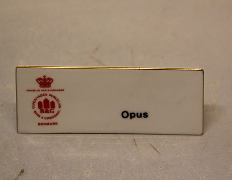 OPUS Bing & Grøndahl Reklame Skilt for Opus ca 4 x 10 cm
