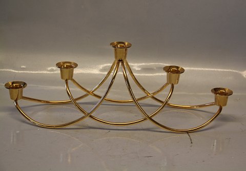 Georg Jensen Harmony Gilt gandlestick for five candles 14.5 x 41 cm