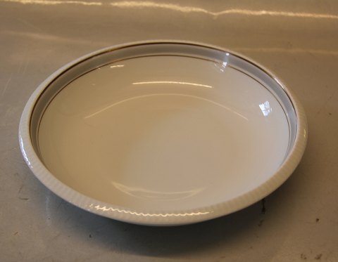 023 Soup rim bowl 18 cm (323) Norma B&G White with grey and gold rim form 674
