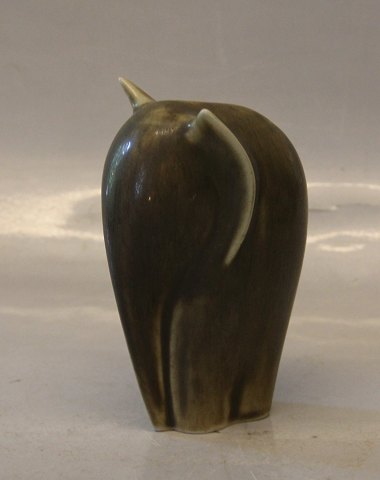 Elephant Palshus Green harefur glaze 13 cm Keld Jordan
