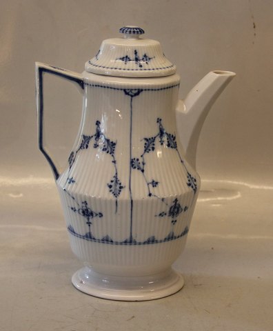 Antique Coffee pot ca 1850 Blue Fluted Danish Porcelain