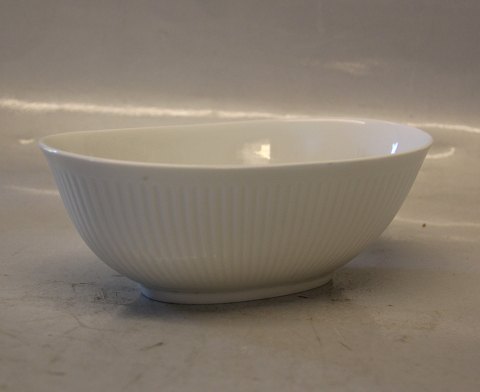 4232 RC White ribbed oval bowl 6.5 x 18 cm Blanc de Chine
 Royal Copenhagen