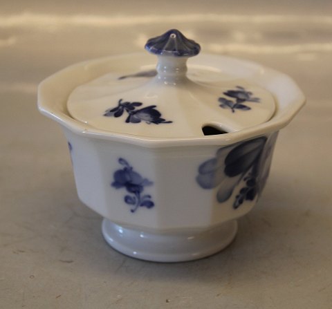 8623-10 Marmeladeskål 10,5 x 13,5 cm Kongelig Dansk Porcelæn Blå Blomst Kantet