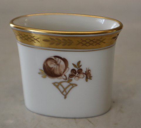 2849-595 Oval toothpick holder 6 x 7 cm Golden Basket Royal Copenhagen