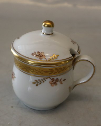 9166-595 Mustard cup / Cream cup 8.5 cm Golden Basket Royal Copenhagen