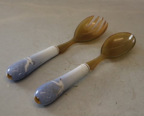 B&G Seagull Porcelain with gold Salad Set
