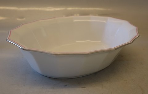 Palace  8632-1536 Oval salad bowl 6 x 24 cm (578) red & grey lines 
 Angular Royal Copenhagen Tableware (Palads)
