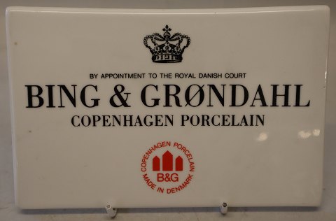B&G Porcelain Dealer sign 20.5 x 13.3 cm