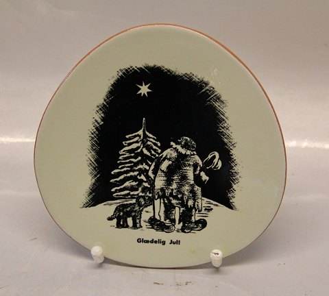 Knabstrup triangular plate ca 16 cm Storm P: Merry Christmas
