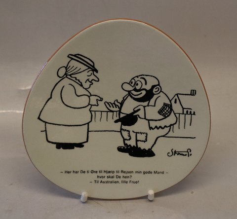 Knabstrup triangular plate ca 16 cm Storm P: Here is a coin ....